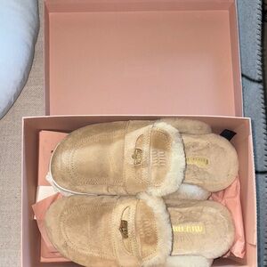Miu Miu suede mules great condition